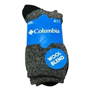 🆕Columbia Men's Wool Blend Casual Socks - Black and Gray